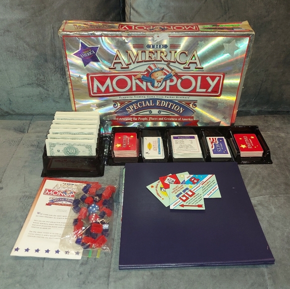 2001 MONOPOLY "THE AMERICA" SPECIAL EDITION PEOPLE PLACES HASBRO PARKER BROTHERS - Picture 5 of 9